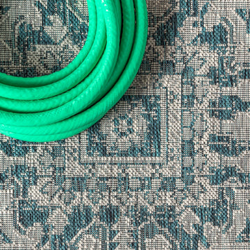 Estrella Bohemian Medallion Textured Weave Indoor/outdoor Runner Rug